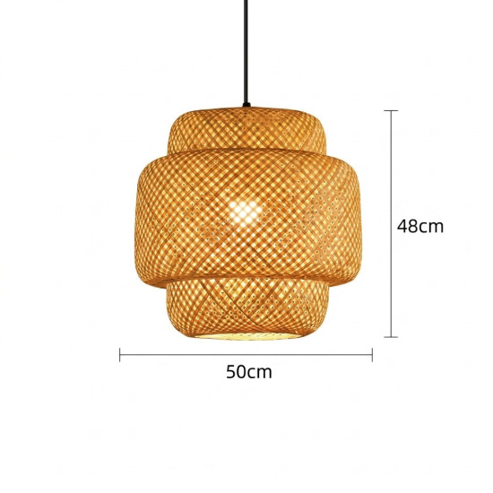Straw Chandelier Large